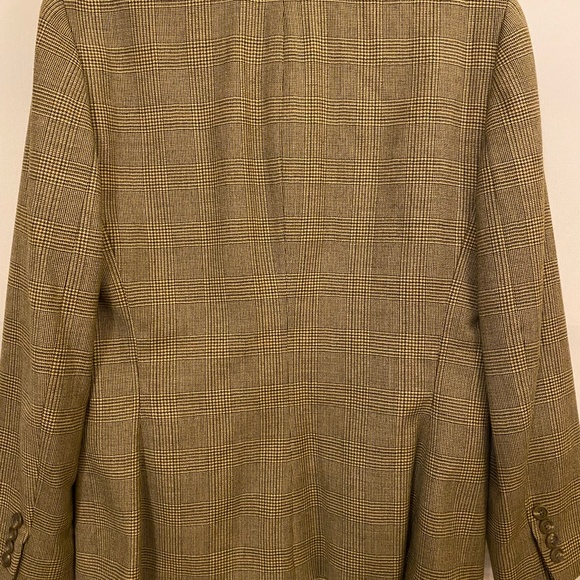 Lauren Ralph Lauren Wool Blazer Women's sz 8 Brown Herringbone Pockets Lined - Picture 2 of 13
